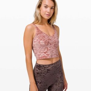 Lulu crushed velvet align tank